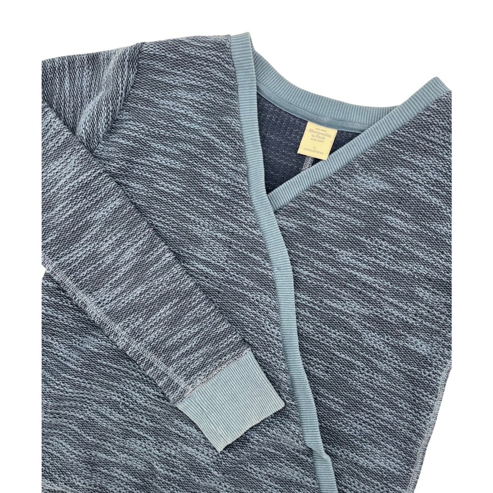 Abercrombie & Fitch Womens Blue Marl Metallic Wrap Front Sweatshirt Small